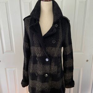 Burberry Plaid Knit Coat